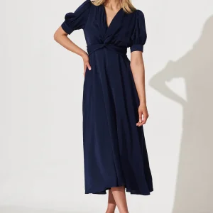 Classic Navy Blue Dress