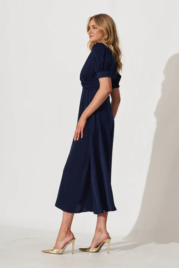 Classic Navy Blue Dress - Image 2