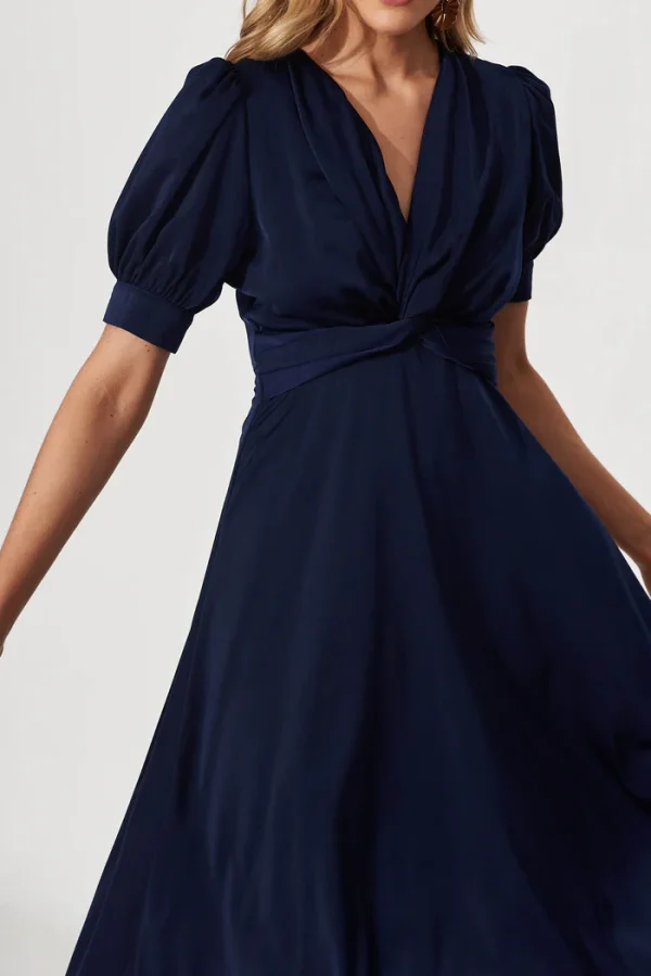 Classic Navy Blue Dress - Image 3