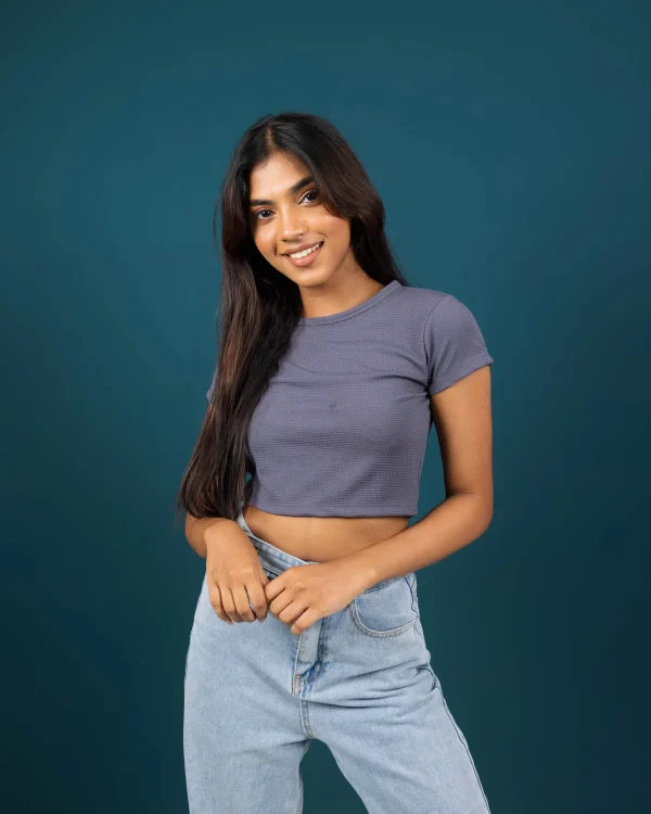 Classic Ribbed Crop Top - Image 3